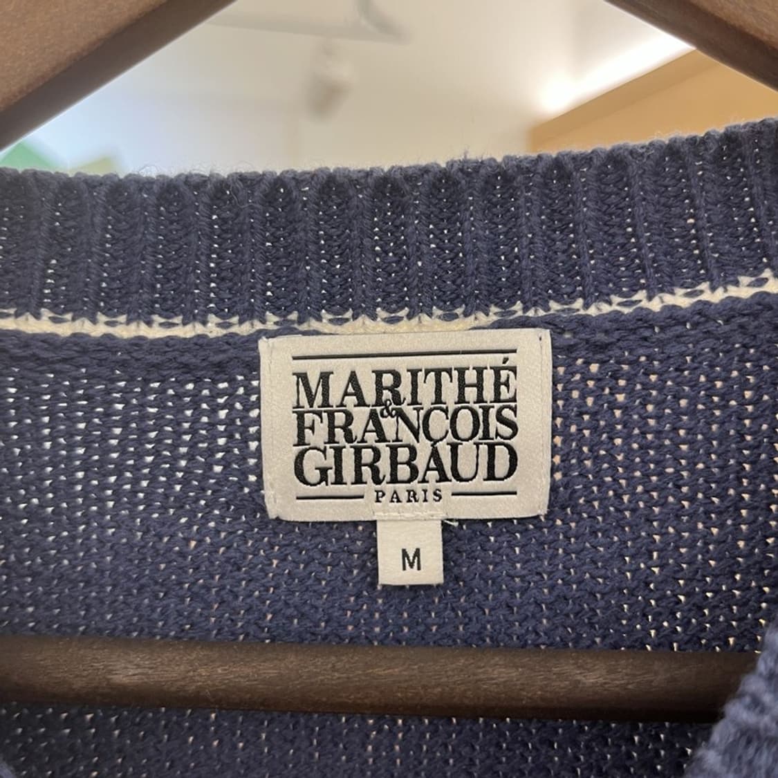 마리테 프랑소와 저버 캐주얼 레트로 배색 니트 M C10342 상품이미지5