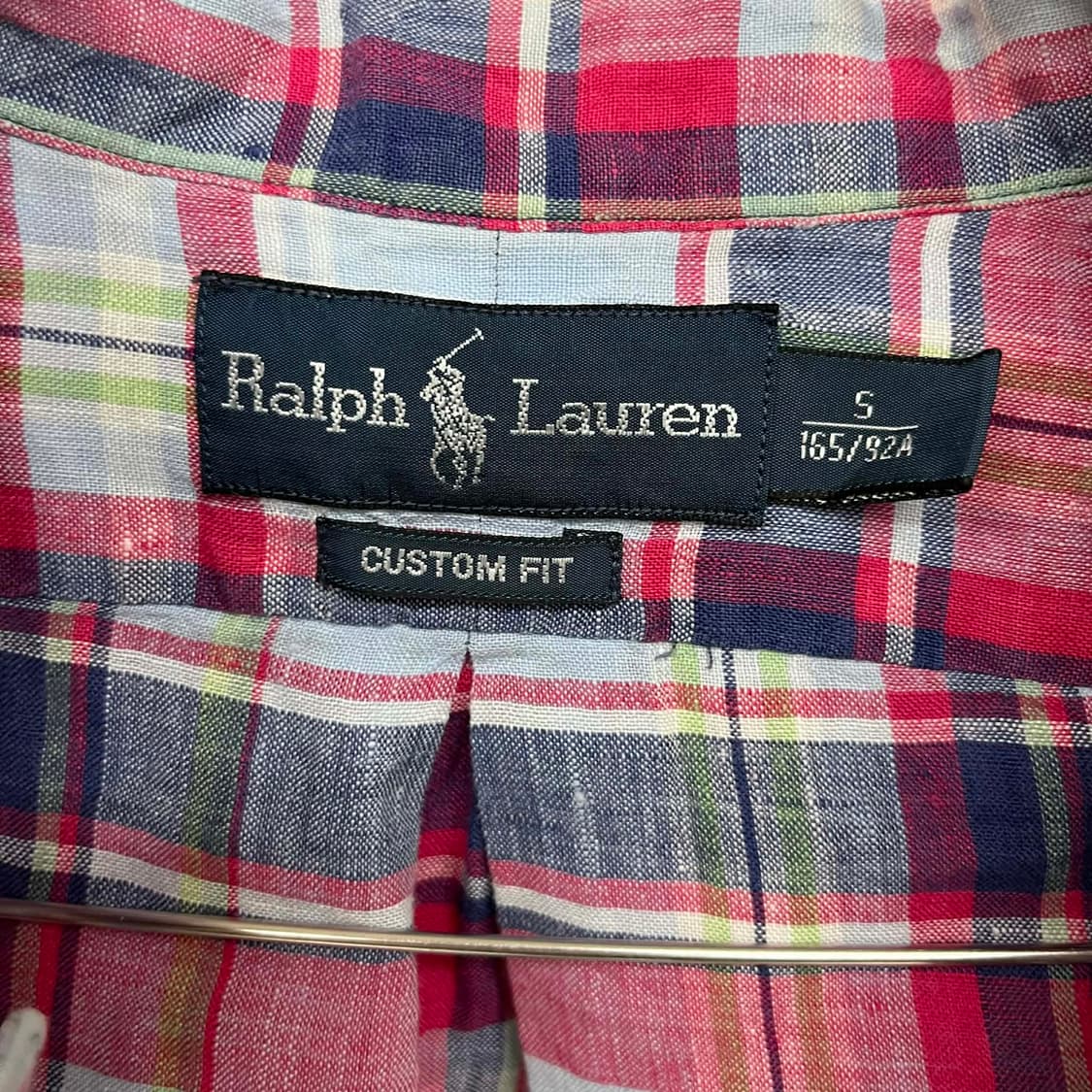 폴로 랄프로렌 린넨 체크 셔츠(S) 상품이미지7
