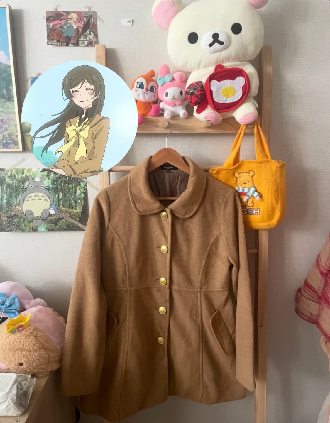 모리걸 빈티지 나나미 베이지 둥근 카라 코트💛🧡 상품이미지1