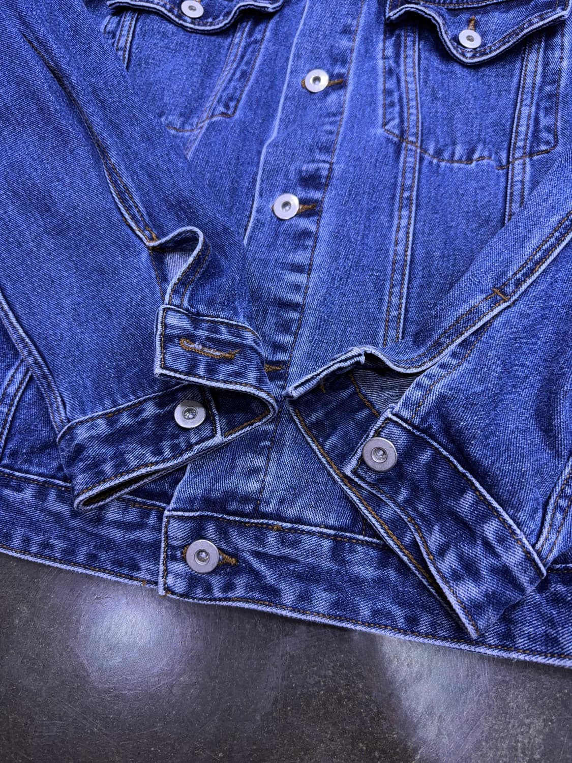 무신사스탠다드 무탠 릴렉스드 트러커 데님자켓 미디엄 인디고 2XL 상품이미지9