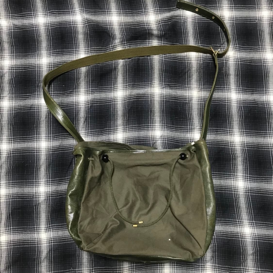 재팬 osam 복조리 카키 리얼 레더 투웨이백 2개 세트 남녀 공용 상품이미지3