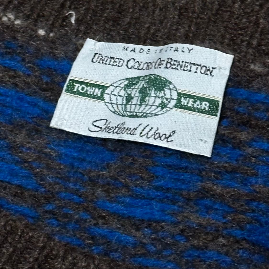 90's 베네통 페어아일 셔틀랜드 울 니트 상품이미지4