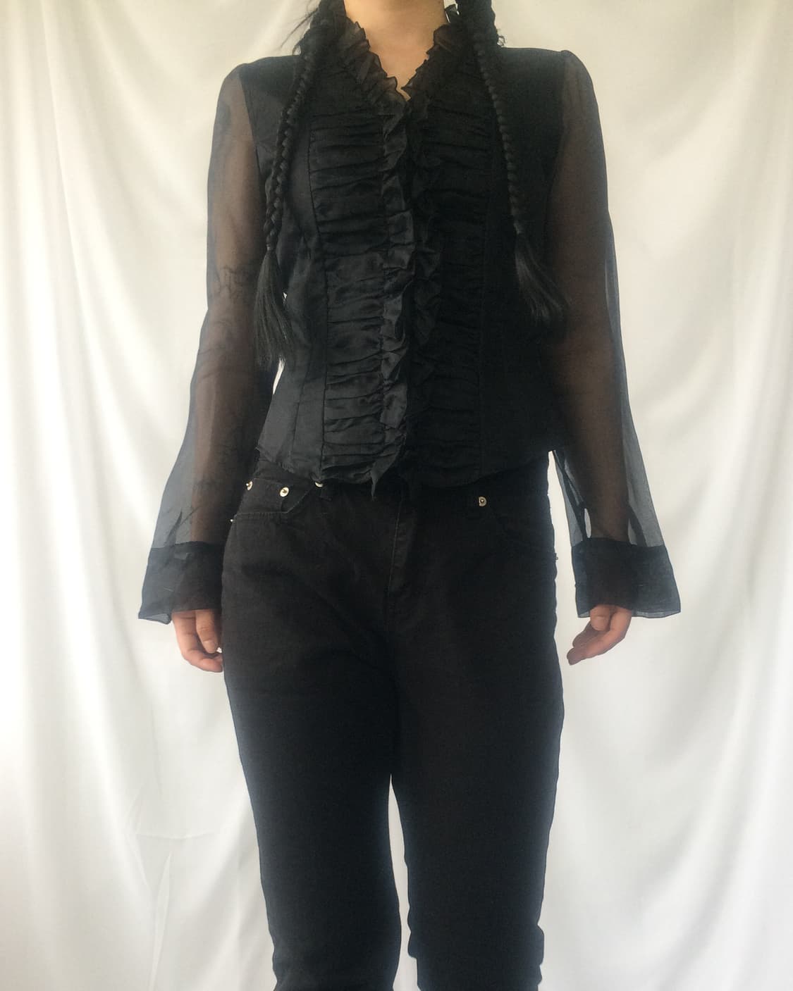 Naracamicie pleats organza shirt 상품이미지1