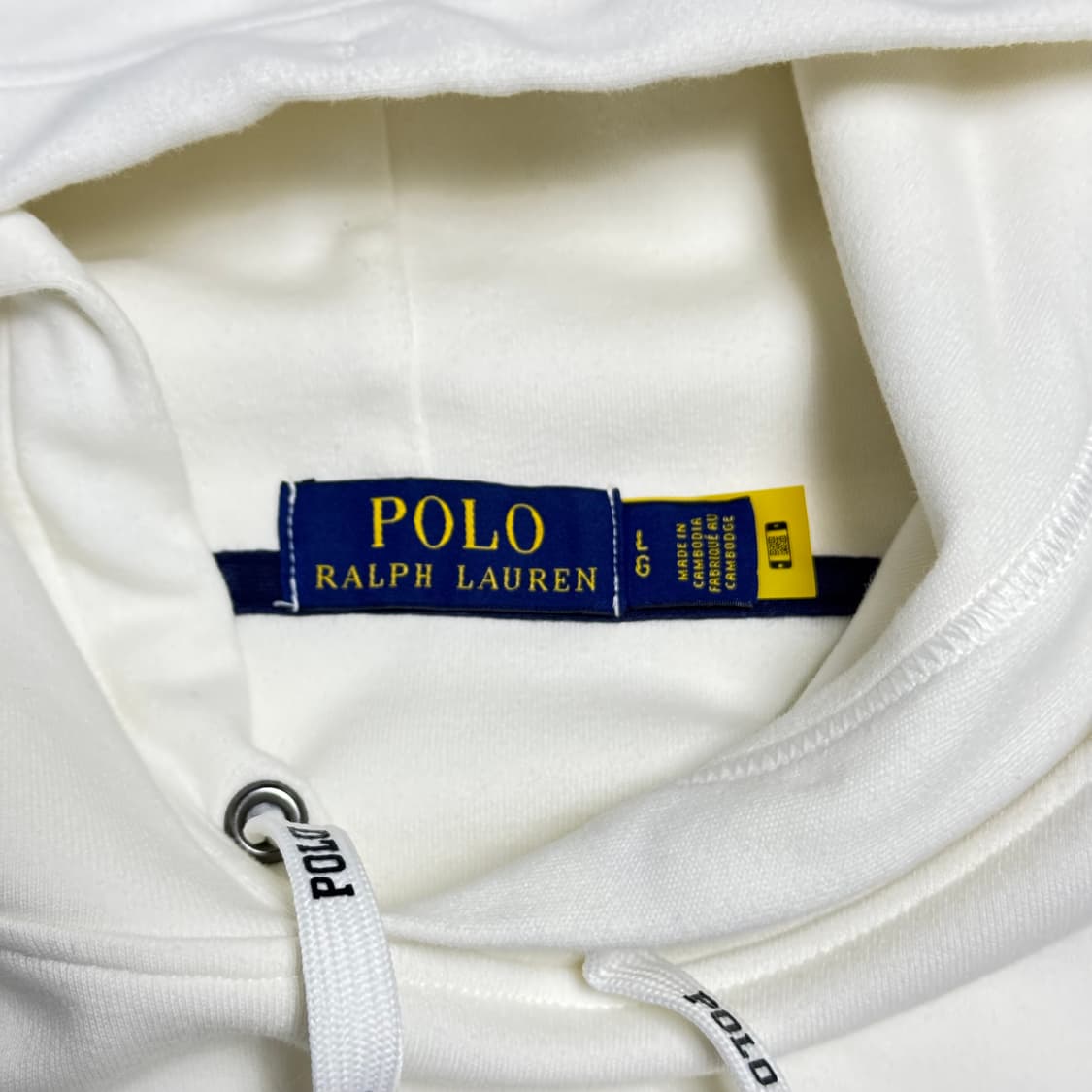 폴로 랄프로렌 화이트 후드티 L 상품이미지5