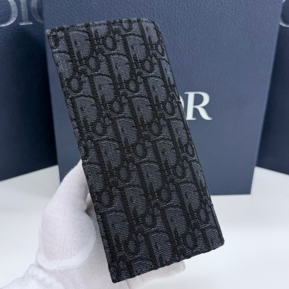 [미사용/선물가능] 26SS 디올 오블리크 자카드 장지갑 블랙 상품이미지3