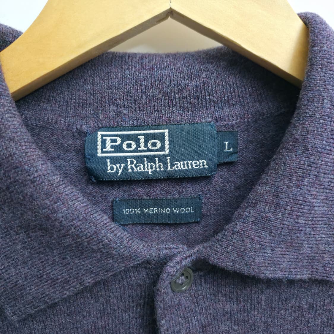 [L] 폴로 랄프로렌 퍼플 카라 니트 상품이미지5