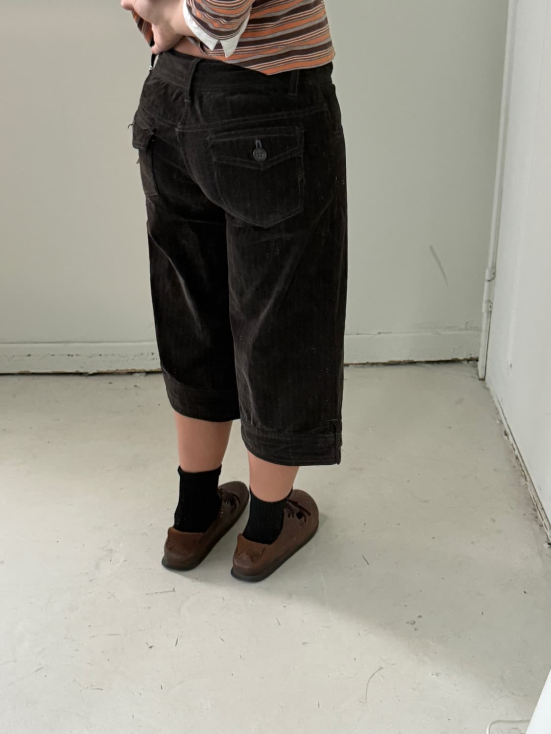 일본빈티지 브라운 벌룬 하프팬츠  상품이미지7