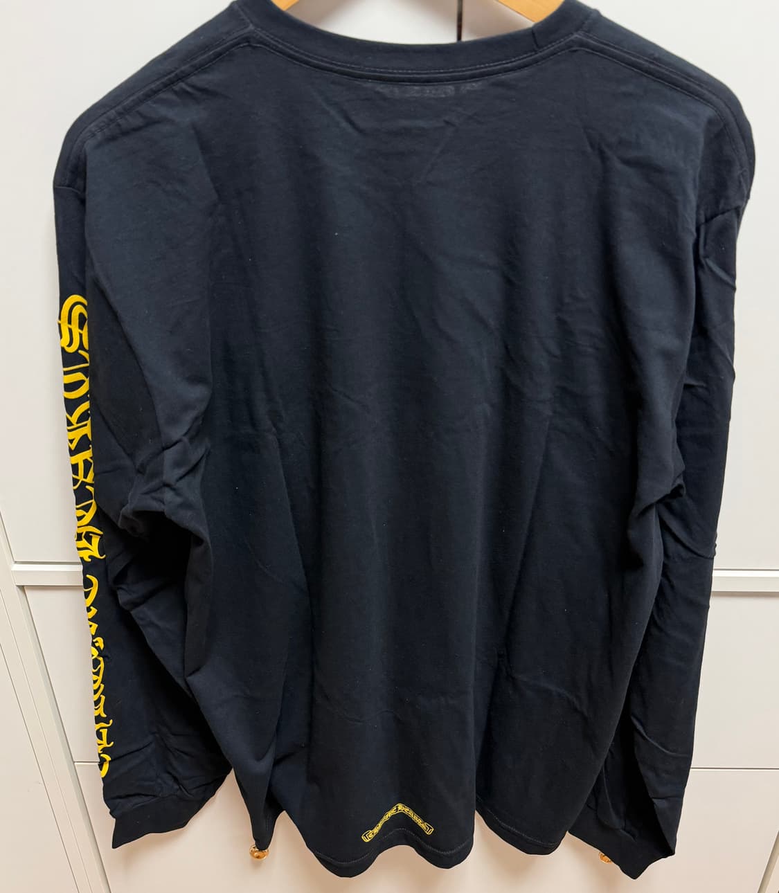 크롬하츠 옐로우 프린트 롱슬리브 티셔츠 새상품 XL 상품이미지2