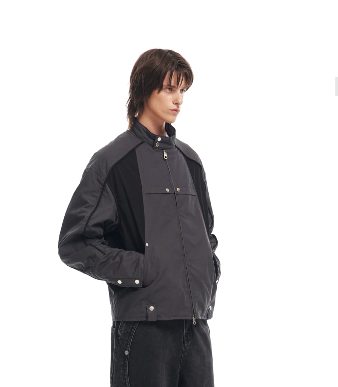 애드오프 파이프 패딩 바이커 자켓 M 상품이미지2