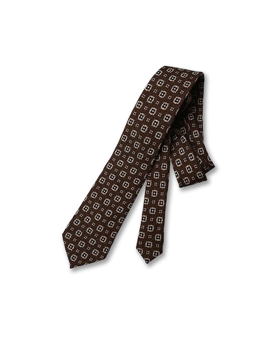수트 서플라이 [Suit Supply] 브라운 플라워 패턴 이태리 타이 상품이미지1