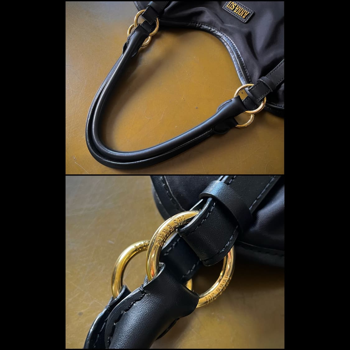 ANNA SUI Black String Big Shoulder Bag 상품이미지5