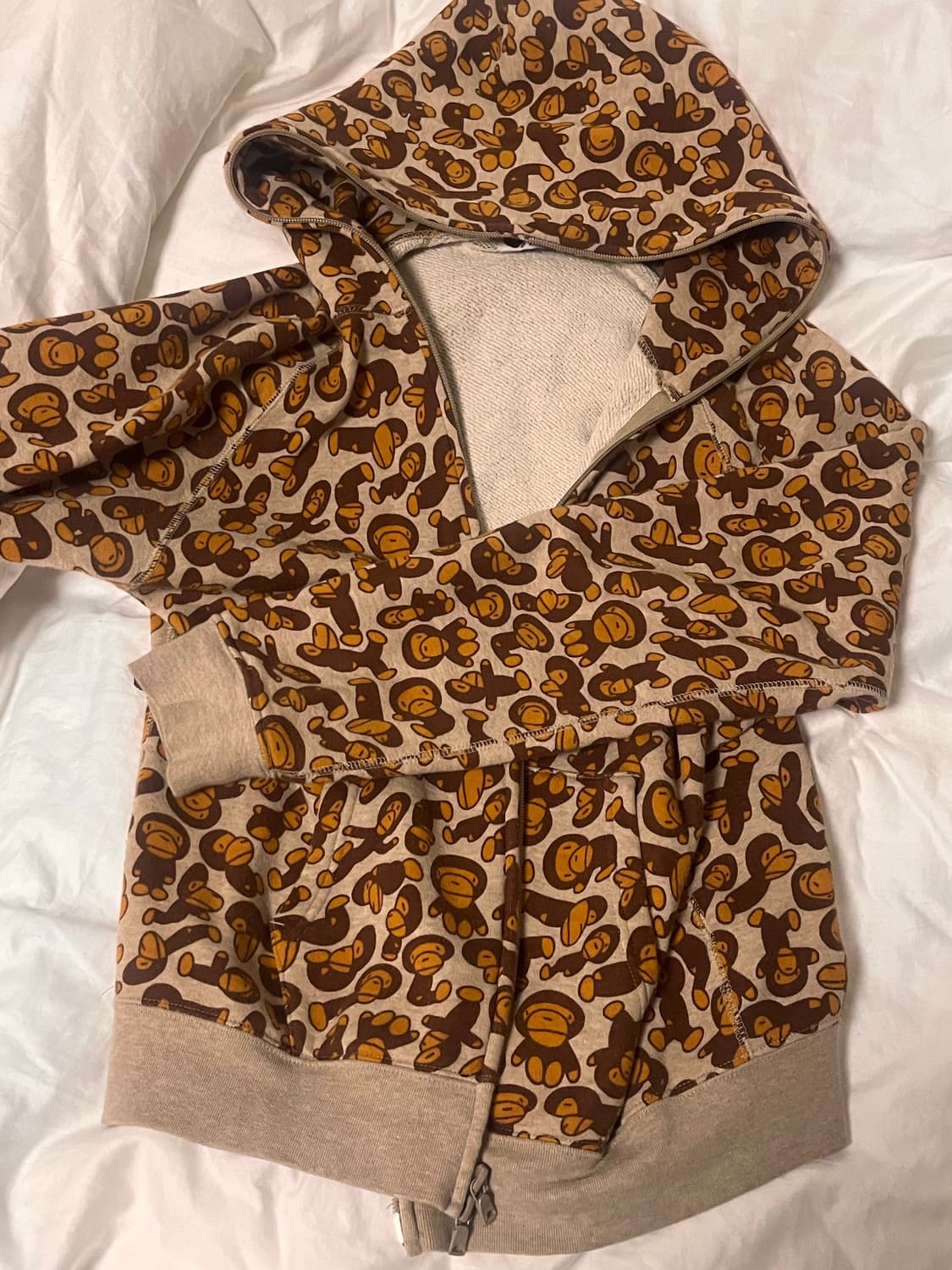 베이프🐒베이비마일로 숏 후디 상품이미지2