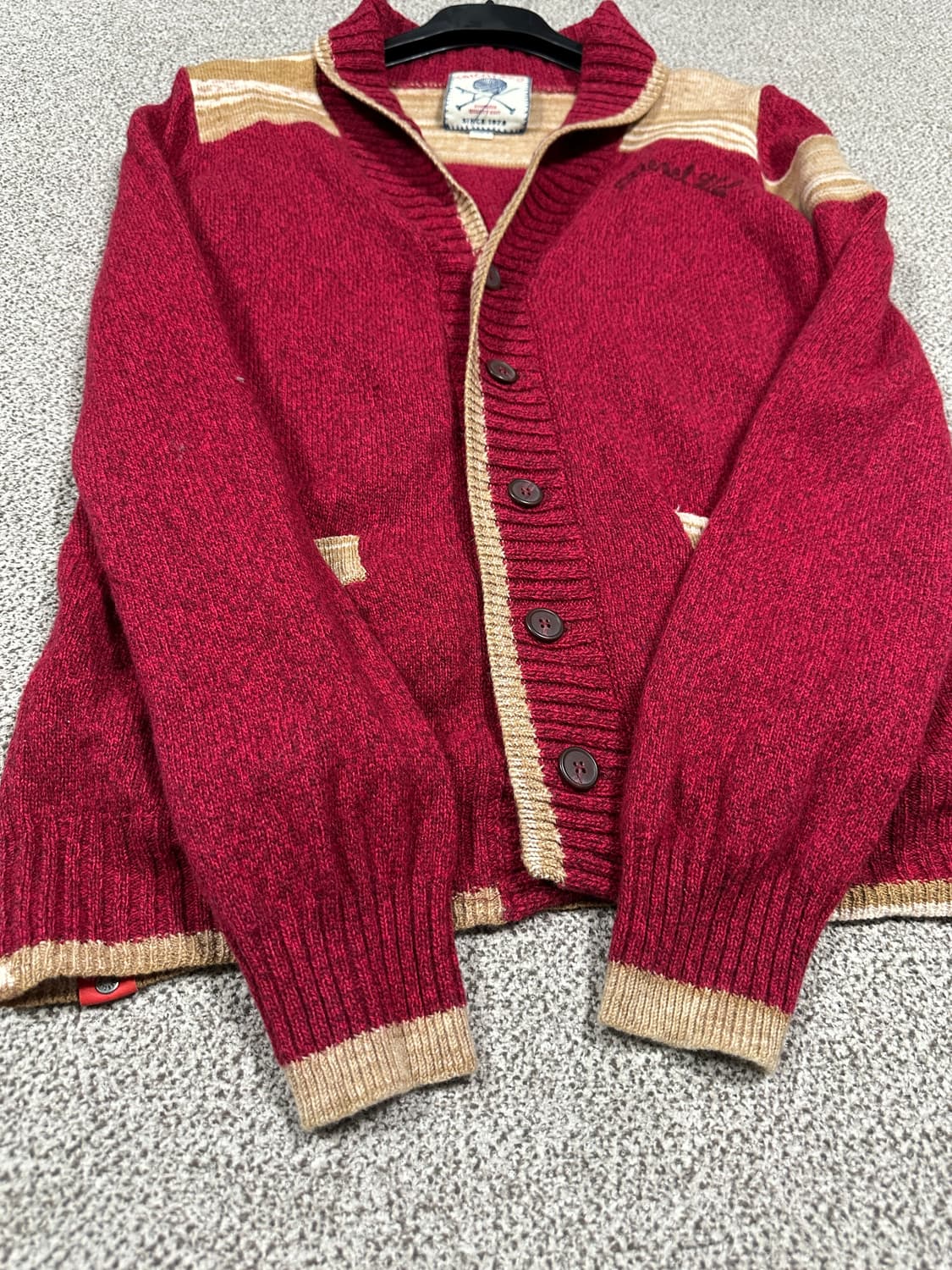 DIESEL TRICOT 카디건 버건디 M 상품이미지5