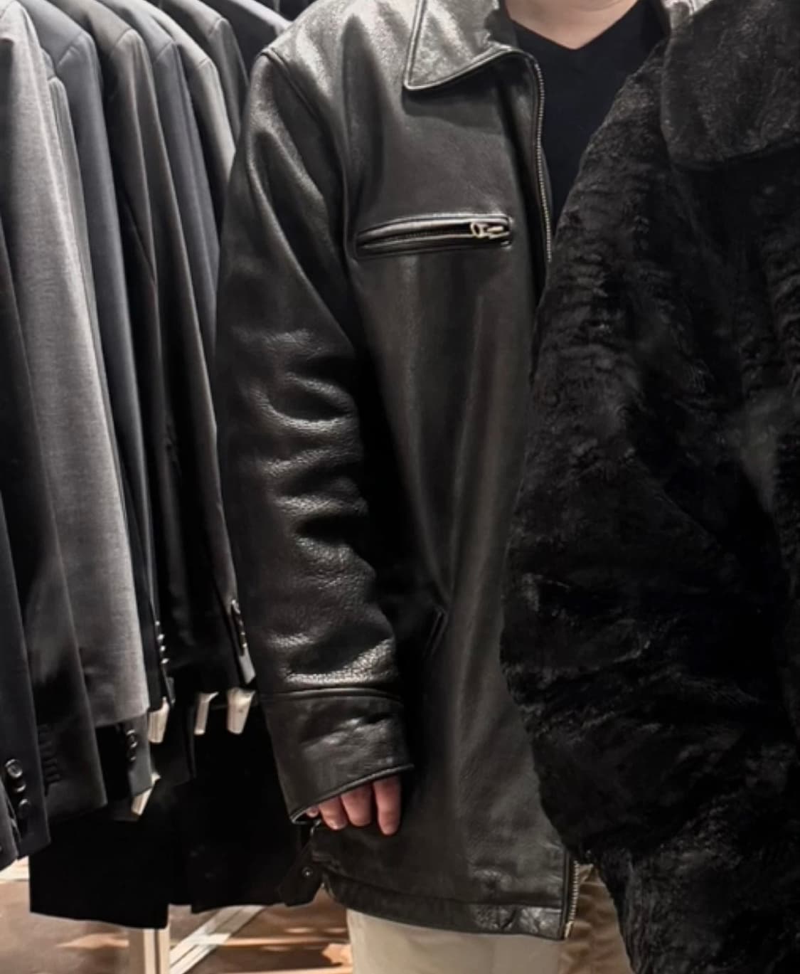 카우하이드 소가죽 하프코트 가죽 자켓 상품이미지8