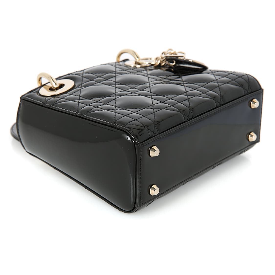 디올 Lady Dior 미니백 블랙 페이턴트 까나쥬 레이디디올 보증서 상품이미지6
