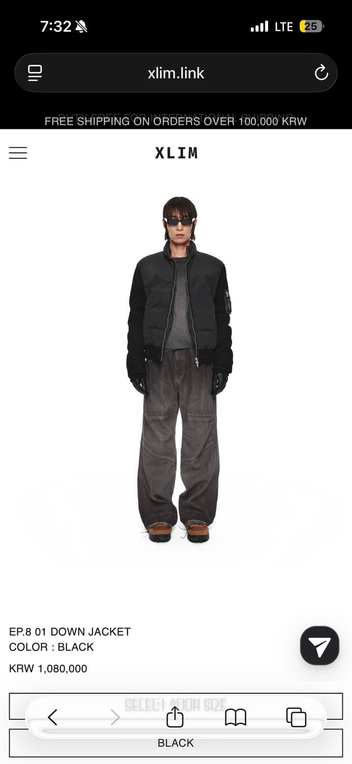 Xlim ep.8 01 down jacket 패딩 L 상품이미지1