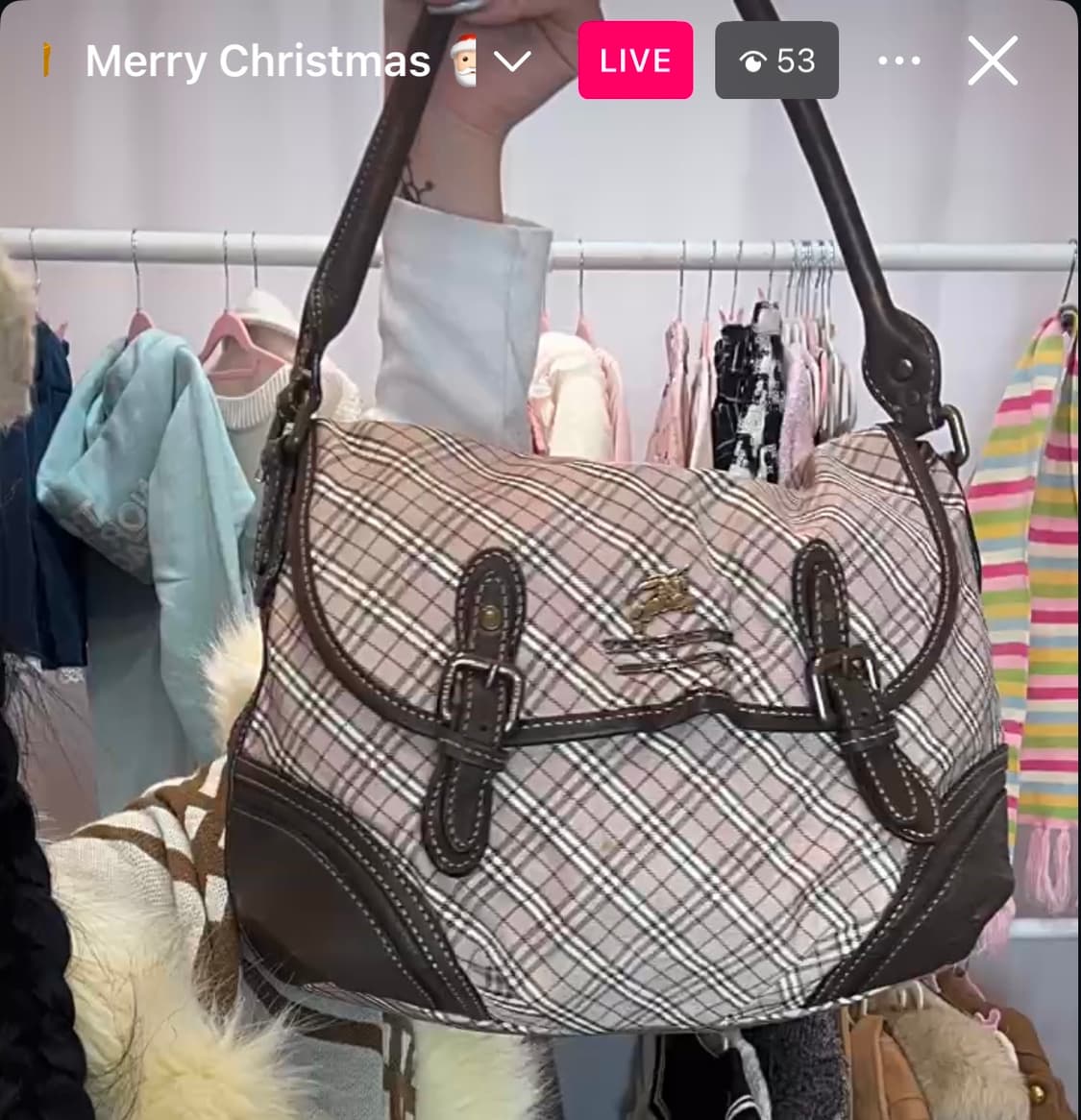 🍩초초희귀💗버버리 핑크 초코 가방 상품이미지1