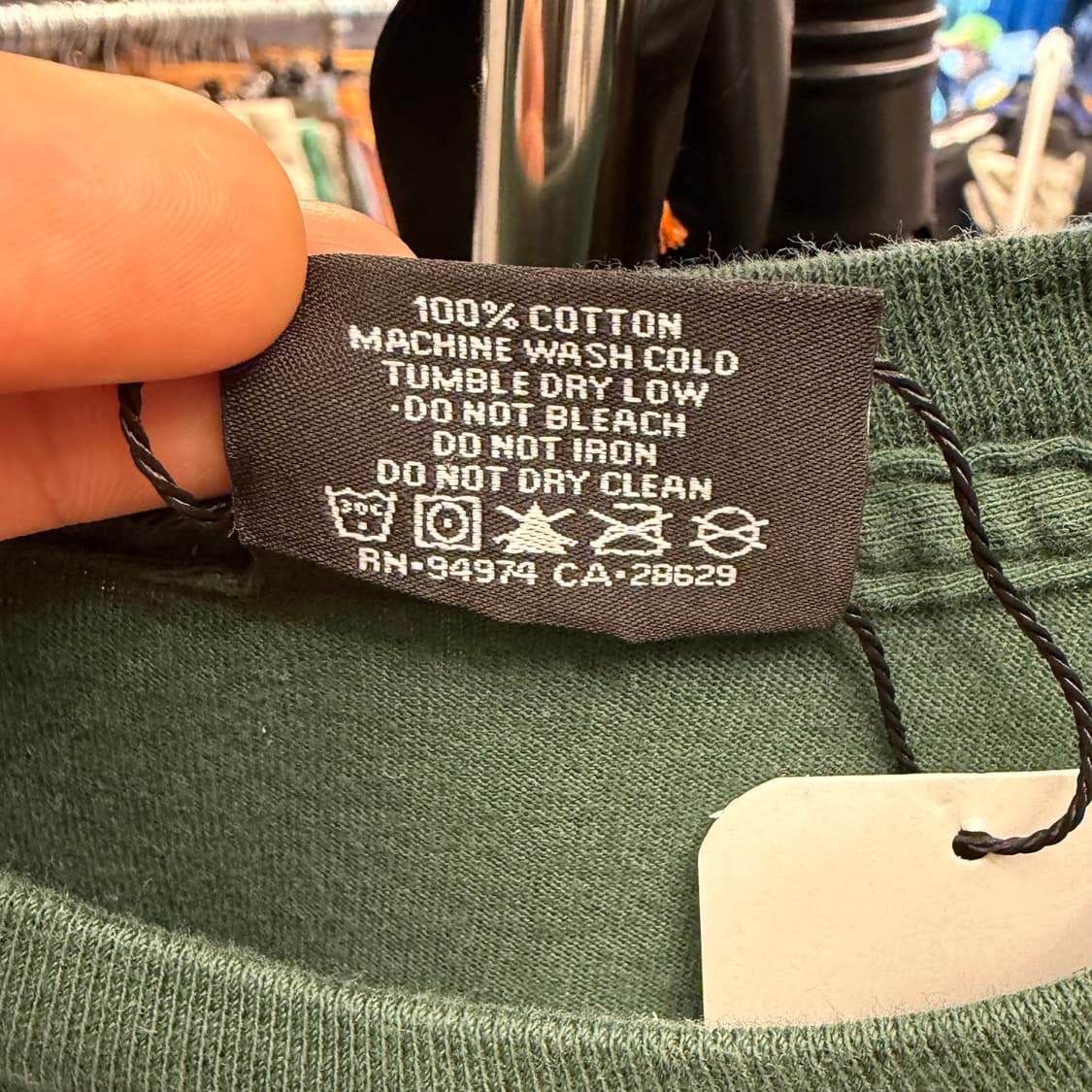 스투시 베이직 빅 로고 그린 롱슬리브 M 상품이미지8