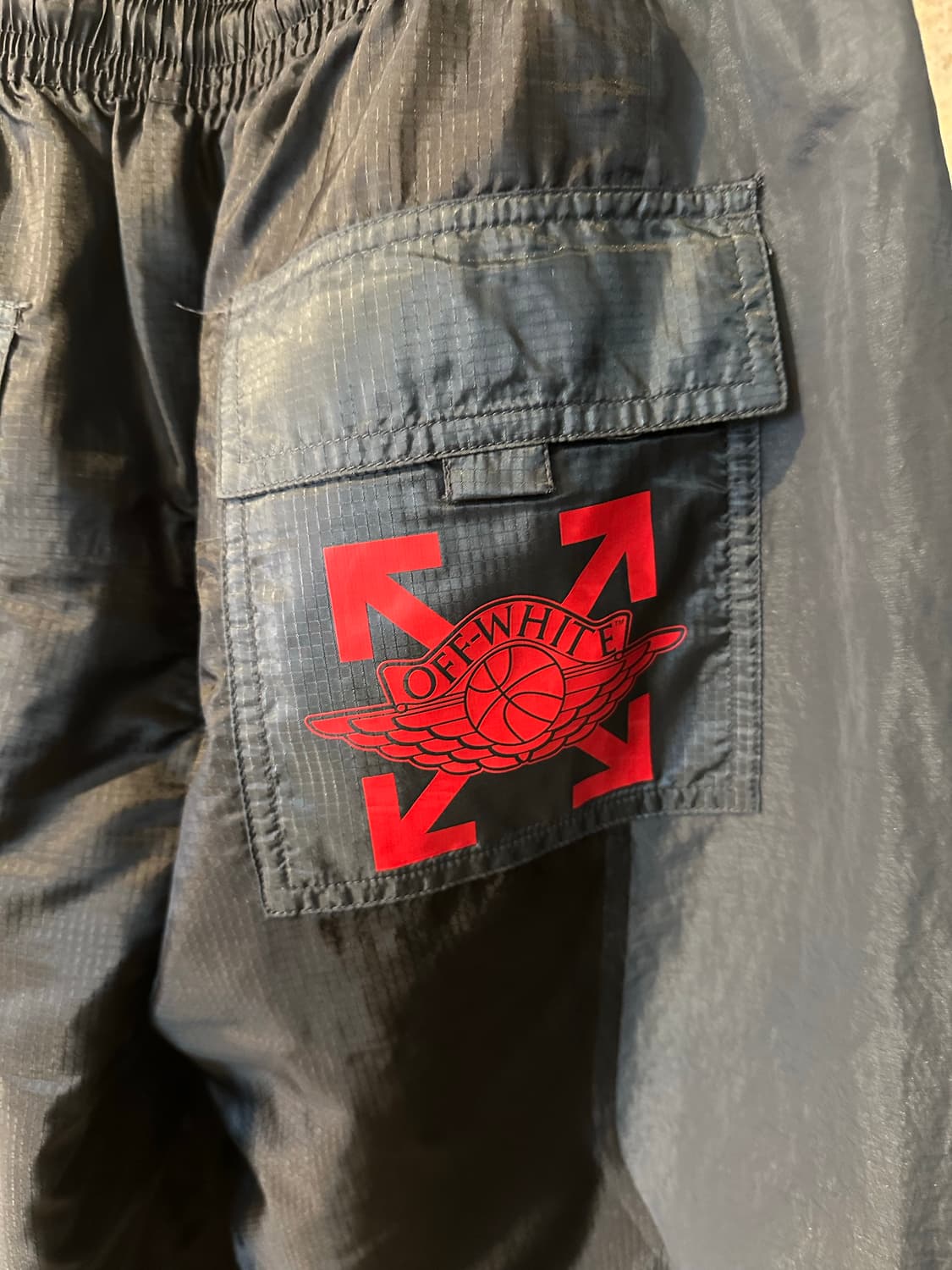 조던 x 오프화이트 우븐 팬츠 블랙 상품이미지3