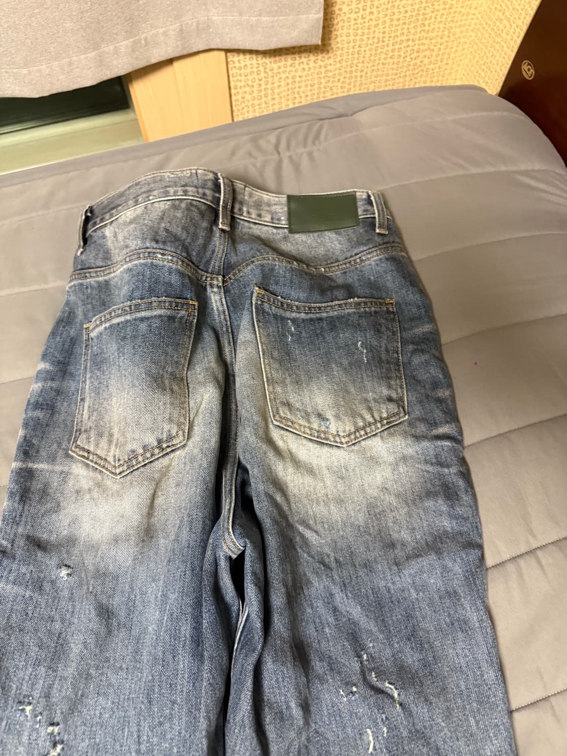 언더마이카 24fw 오일블루 워싱 플레어진 0사이즈 상품이미지5