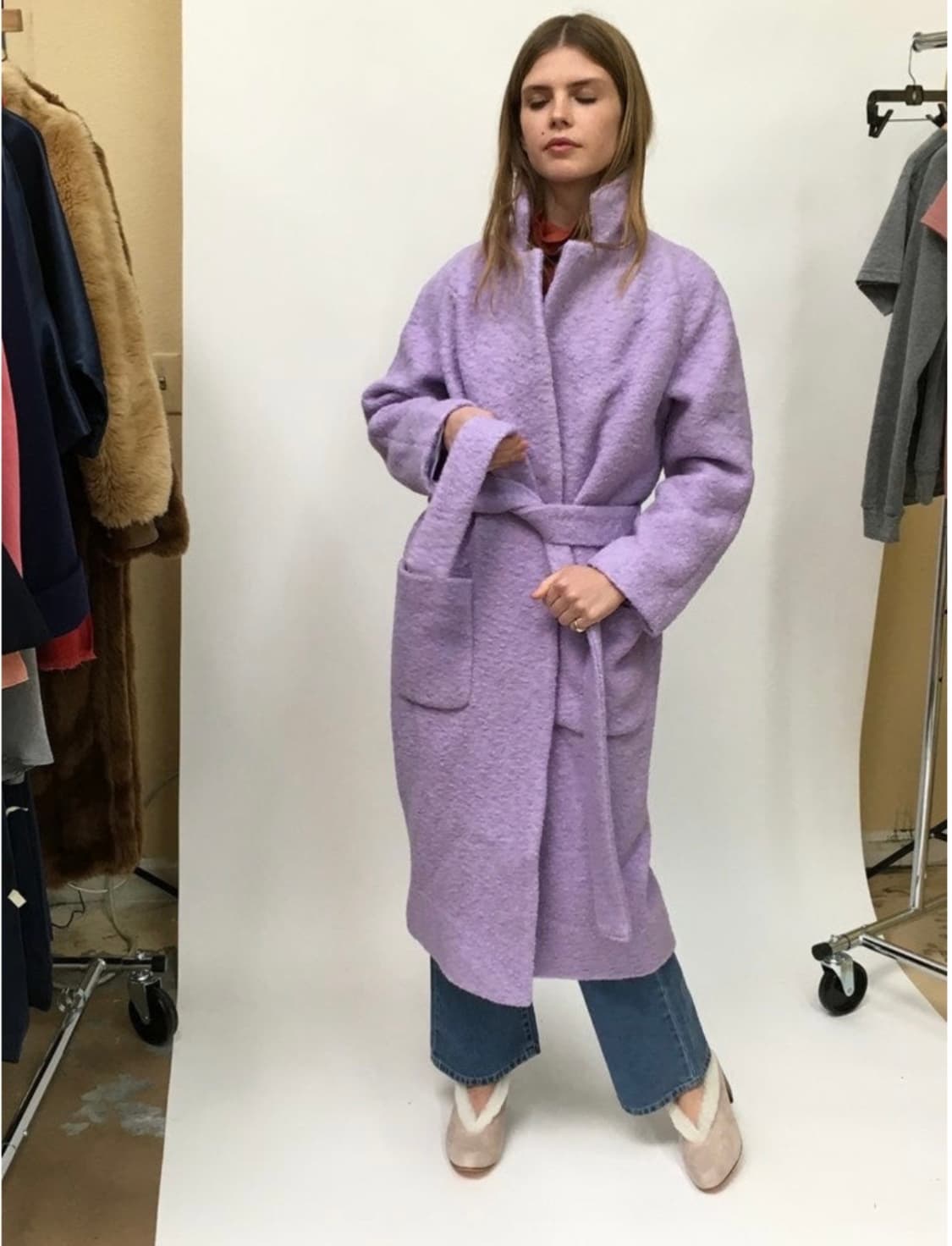 가니 GANNI 라벤더 코트 상품이미지1