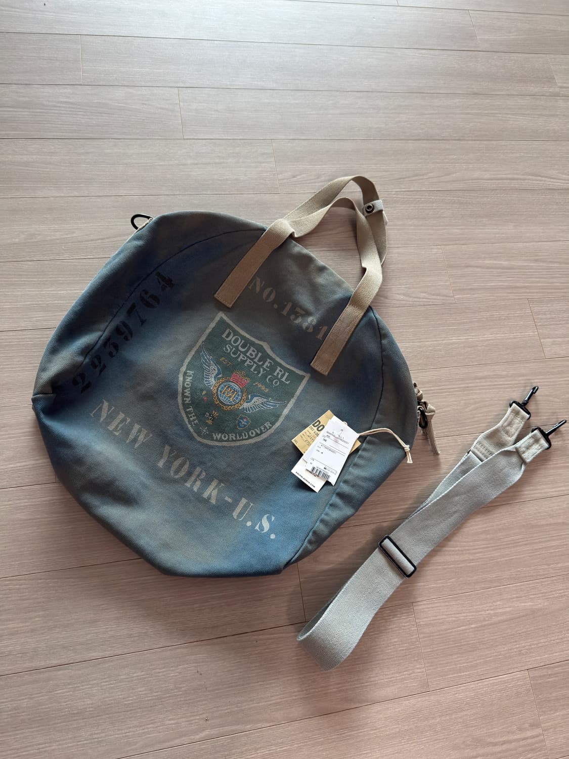 rrl 더블알엘 그래픽 워싱 캔버스 토트백 상품이미지1