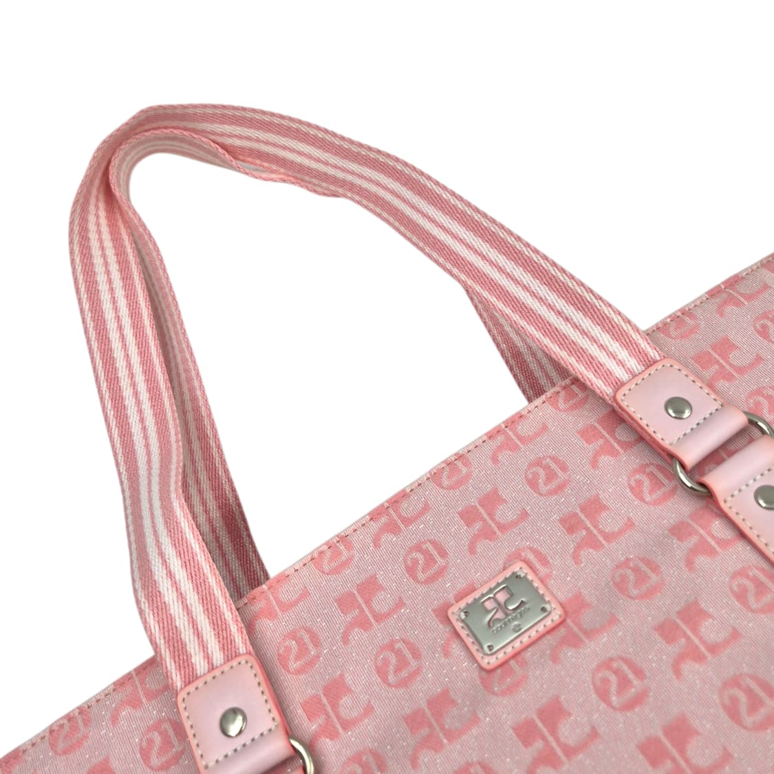 00s 꾸레쥬 핑크 자수 글리터 21 빅 쇼퍼백 상품이미지4