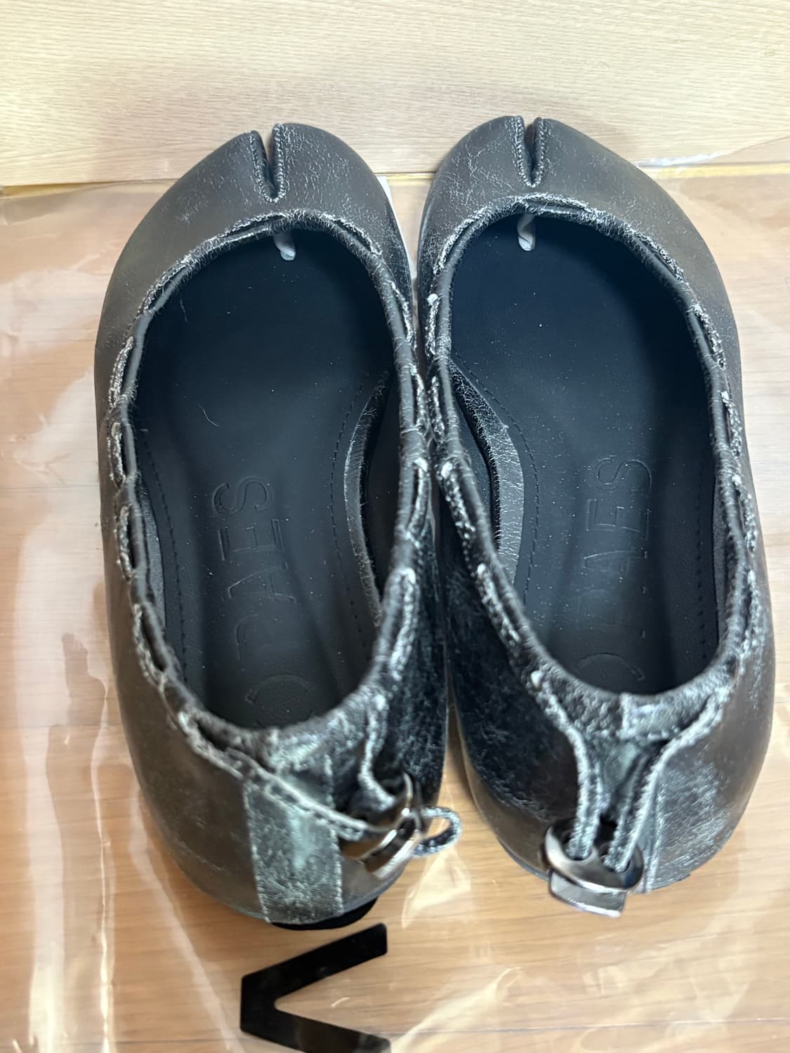 페이즈 Leather String Flat Vintage Black240 상품이미지2