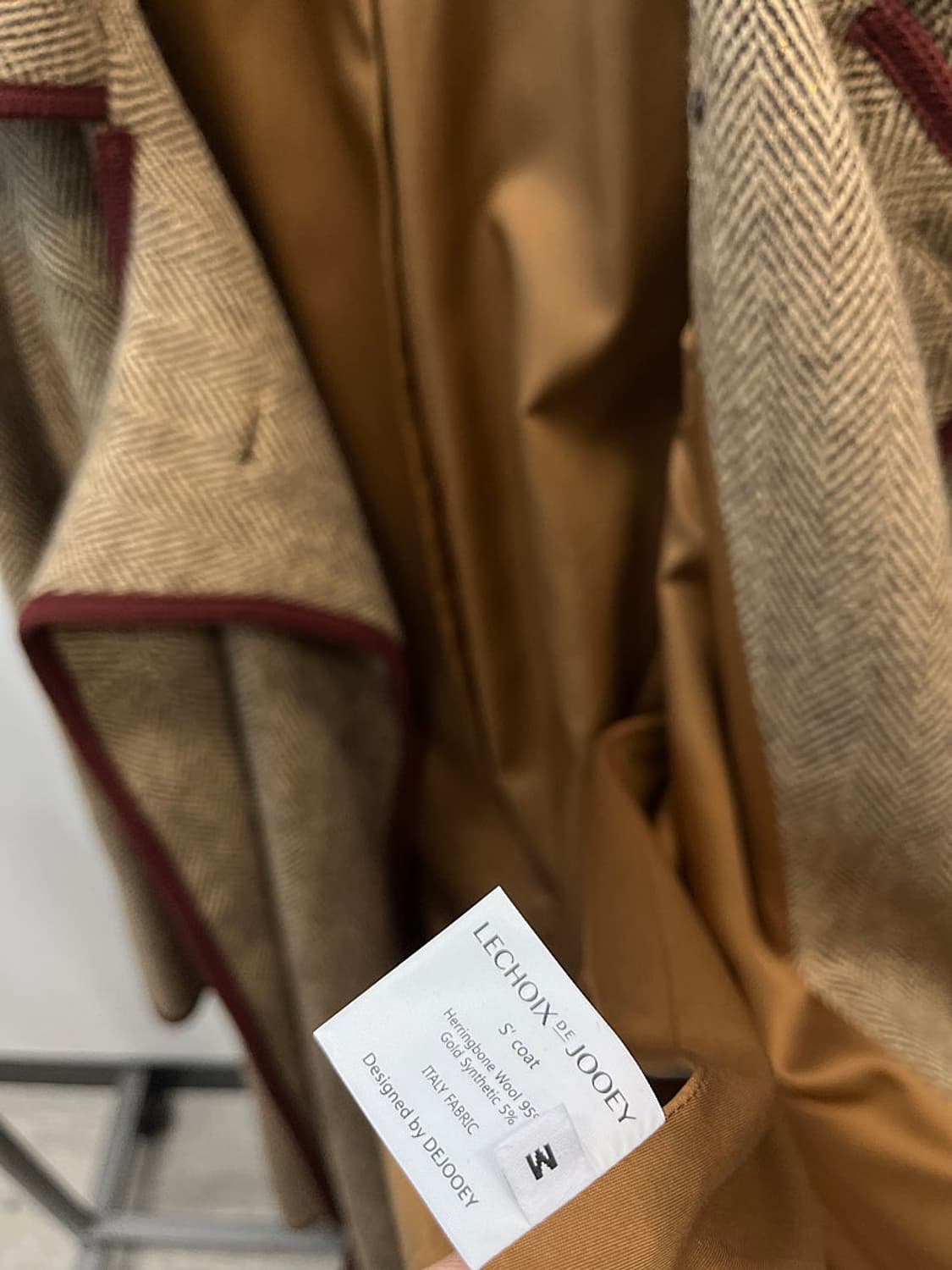 여) 드주이 헤링본 롱코트  상품이미지7