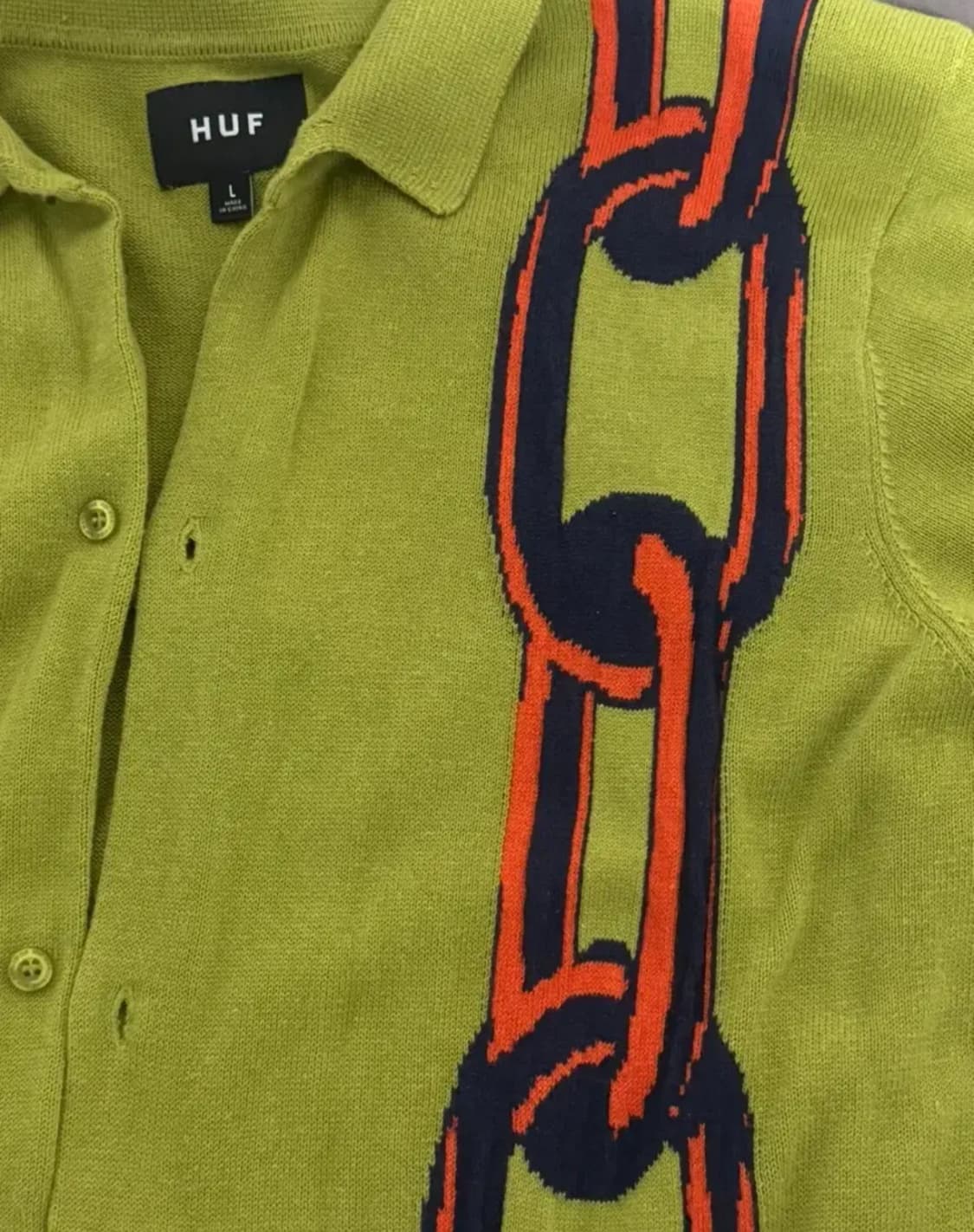 Huf 체인 반팔 니트 상품이미지1