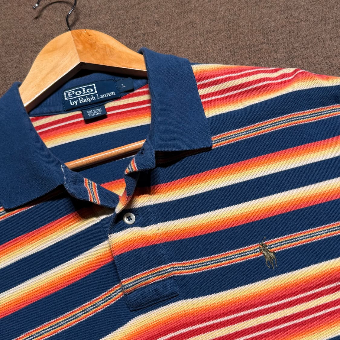 폴로랄프로렌 멀티컬러 반팔 카라티 L 상품이미지2