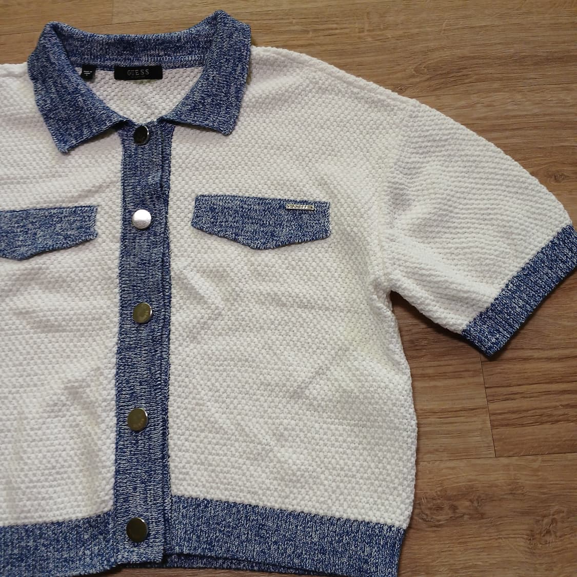 GUESS 게스 여성 니트 크롭 반팔 자켓 상품이미지5