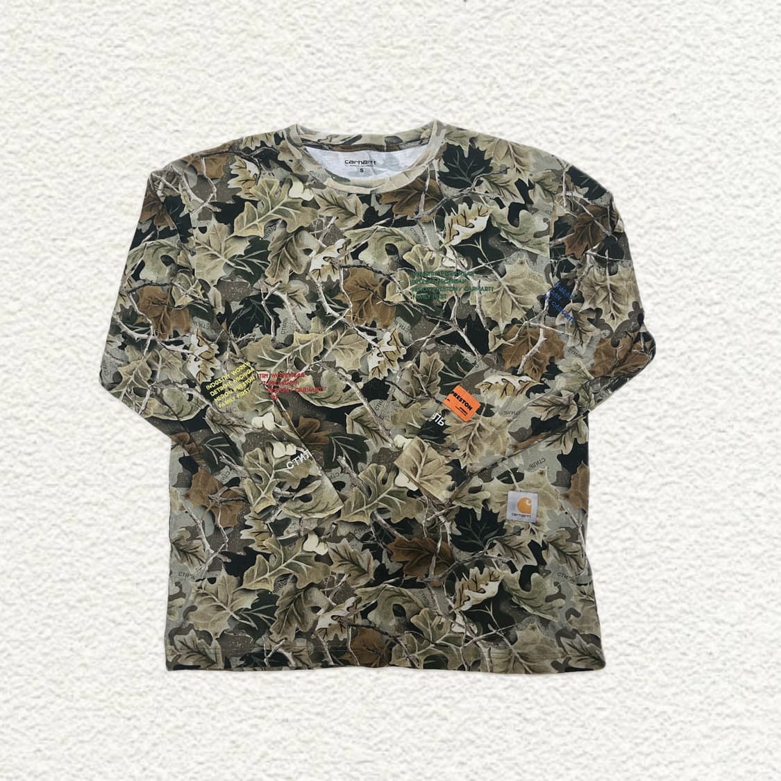 칼하트 WIP x 헤론프레스톤 카모 긴팔티 S 상품이미지1