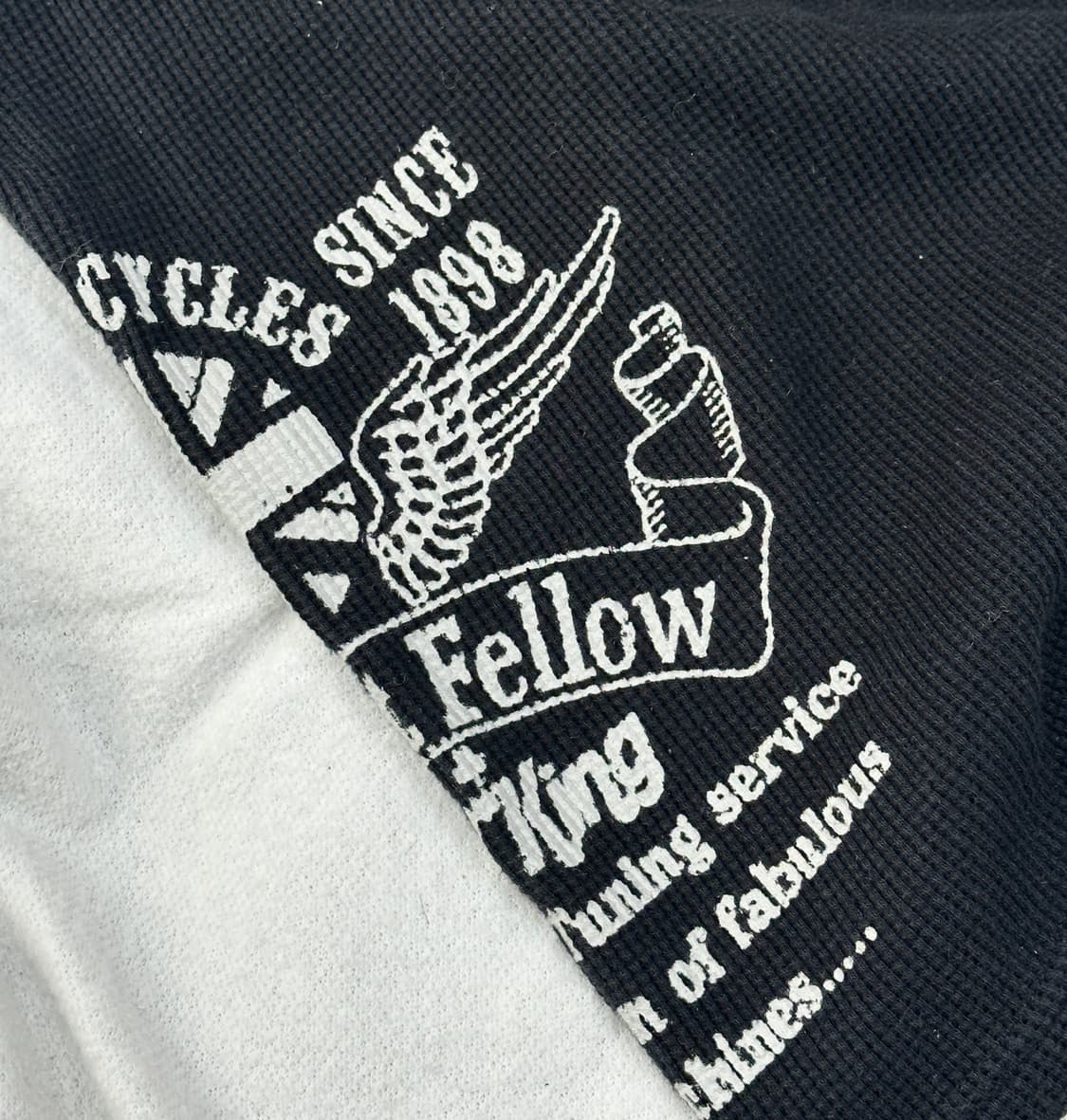 🎸나나깔 프린팅 와플 슬리브리스🎸락 펑크 이너 레터링 블랙 데빌  상품이미지5