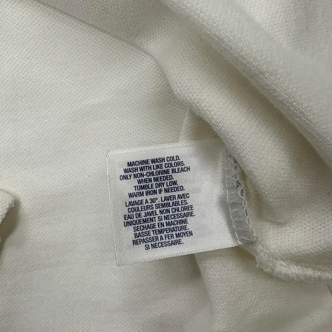 폴로 랄프로렌 빅포니 화이트 럭비셔츠 카라넥 슬리브(M) 상품이미지5