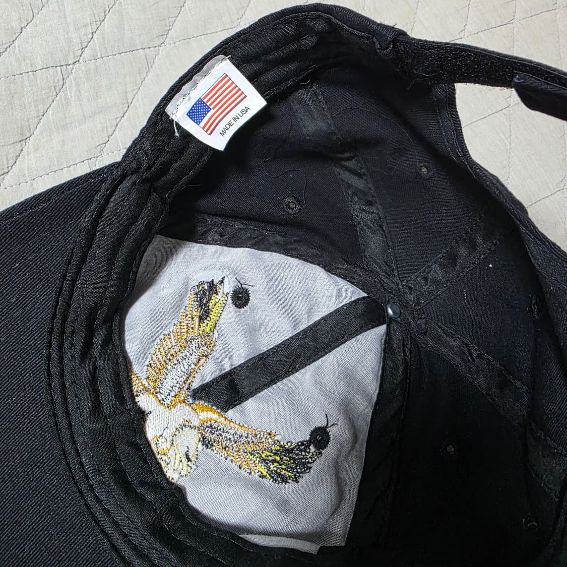 [OS] 빈티지 NRA 골든이글 6패널 볼캡 블랙 슬림 상품이미지4