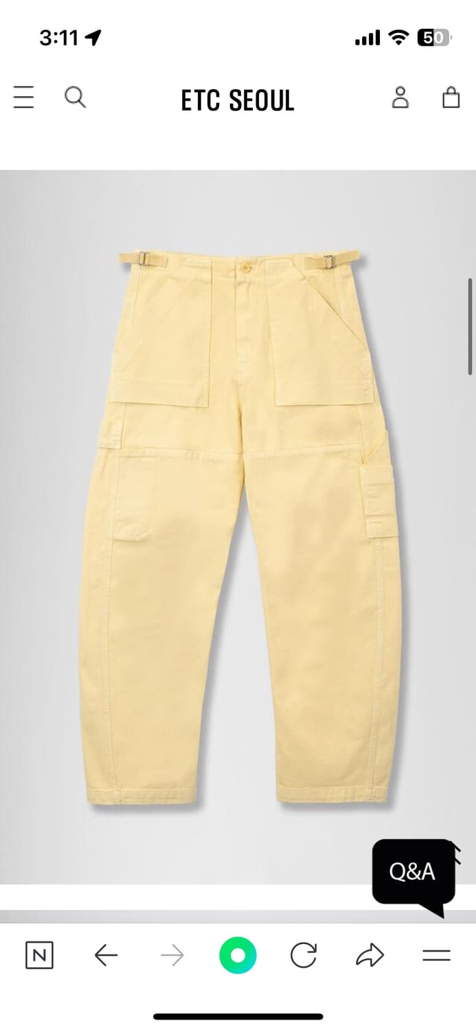 [EE] 누마레 GARMENTS DYED 워크팬츠 (S사이즈) 상품이미지3