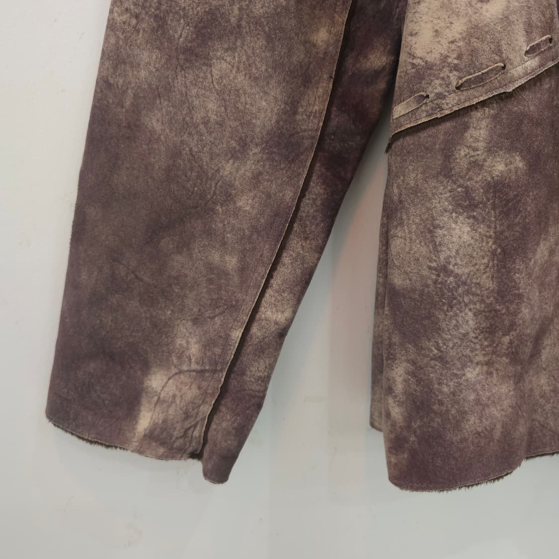 빈티지 워싱 레더 무스탕 자켓 털안감 상품이미지6