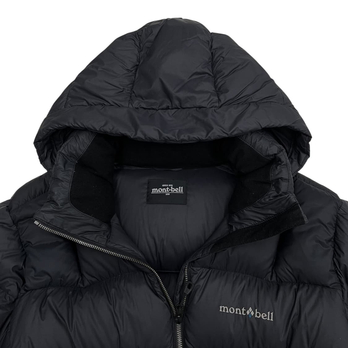 몽벨 미니로고 블랙 후드패딩 100 상품이미지8