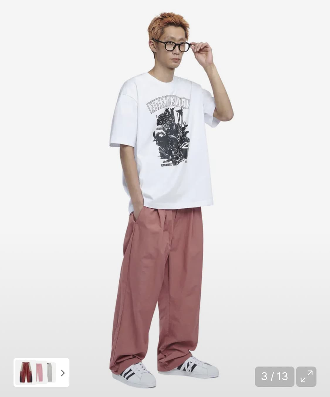 노매뉴얼 더스트핑크 나일론팬츠 M 상품이미지1