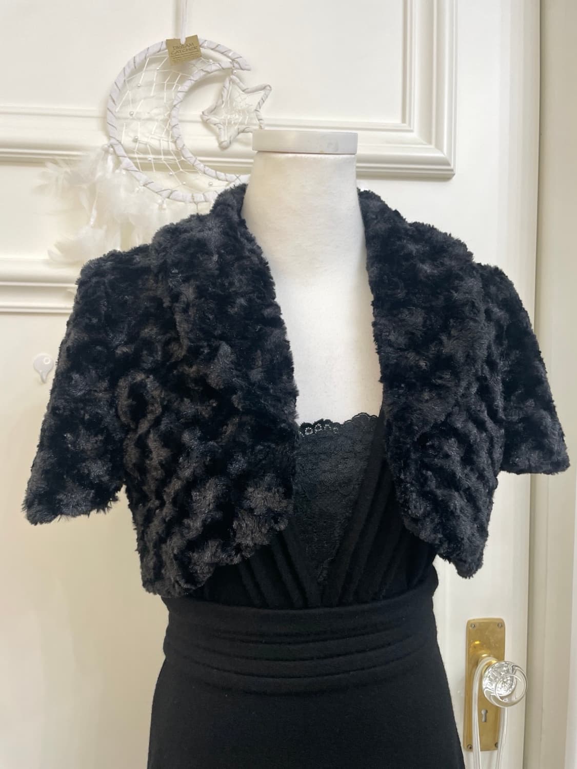 black collar fur  mini bolero(size-9R) 상품이미지6