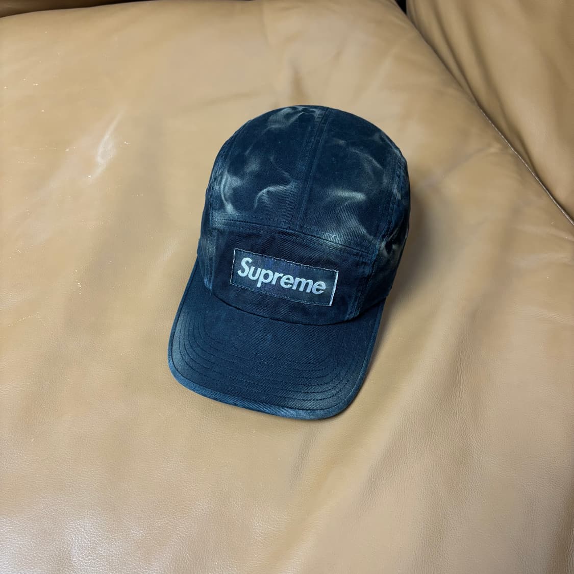 슈프림 캠프캡 모자 박스로고 오버다이드 블랙 상품이미지1