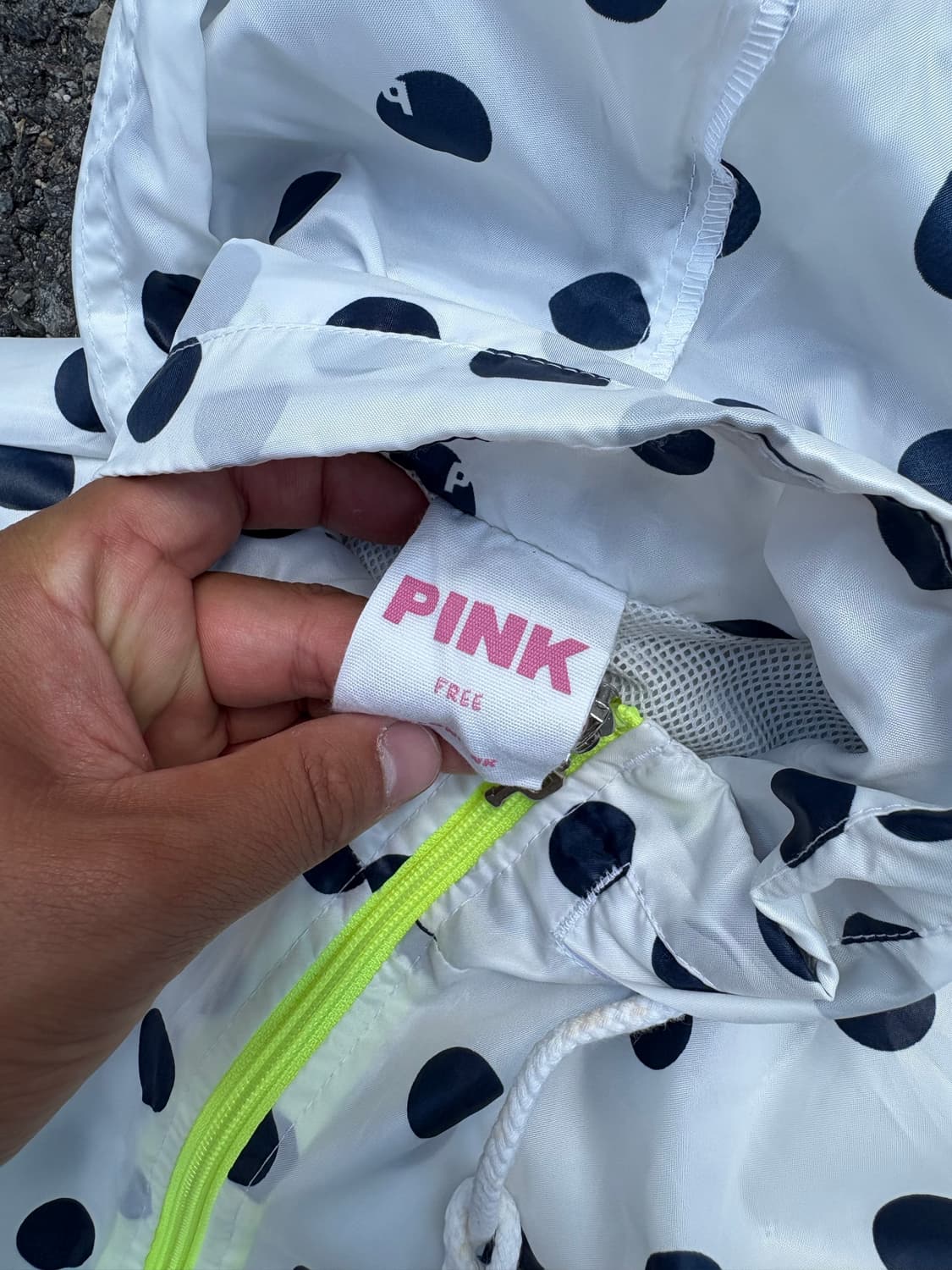 PINK 도트 땡땡이 바람막이 s 상품이미지5