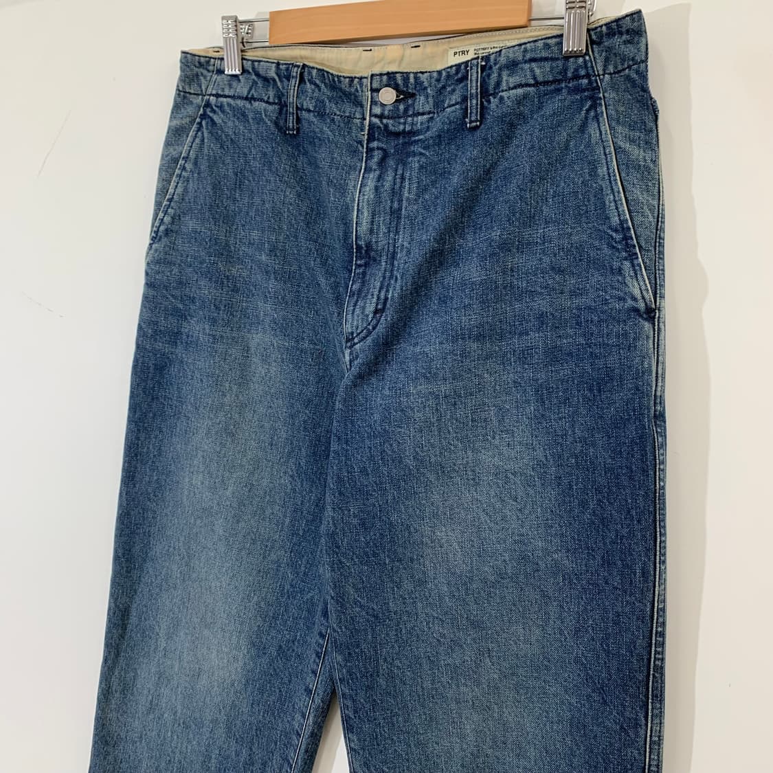 포터리 와이드 딥블루 3사이즈 데님 팬츠 상품이미지3