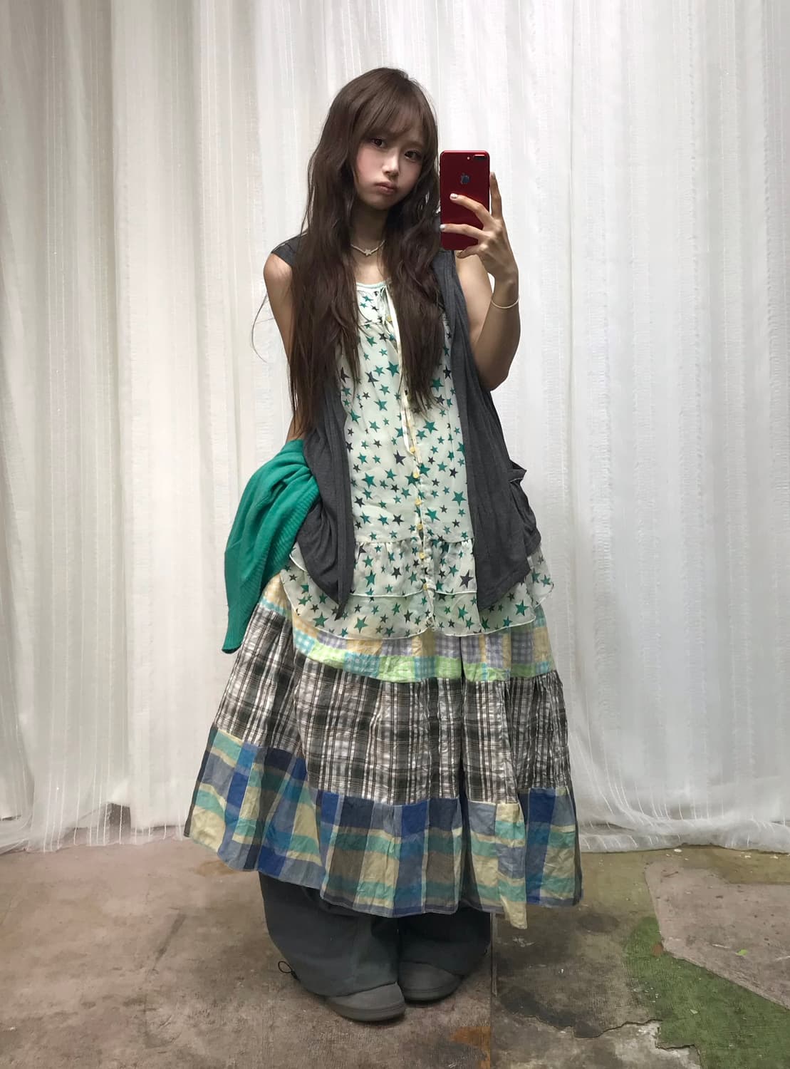 별 패턴 너드 모리 러힙 패치워크 코디세트 상품이미지2