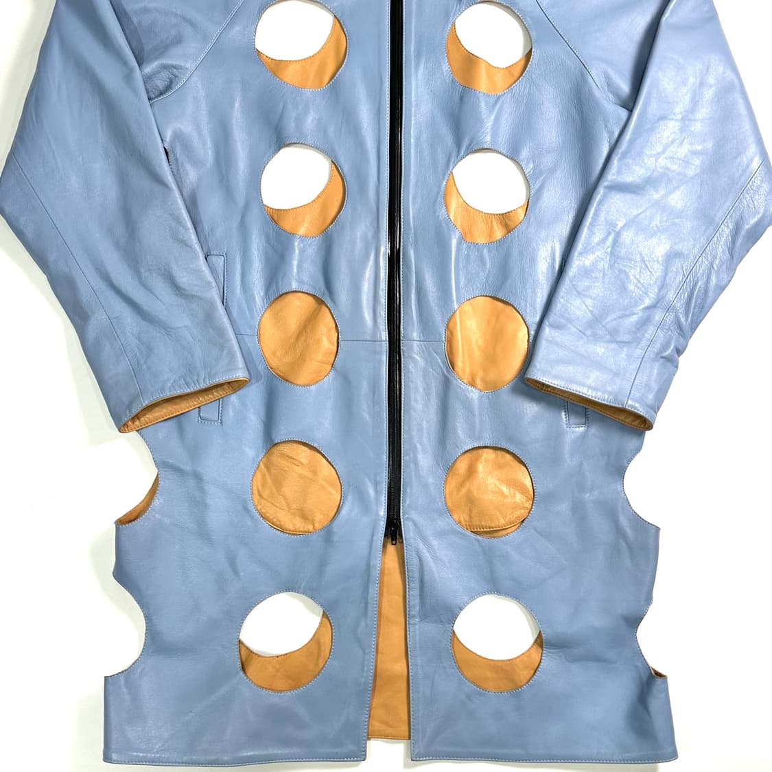 T/sehne 티센 컷아웃 가죽자켓 (on.168) 상품이미지2