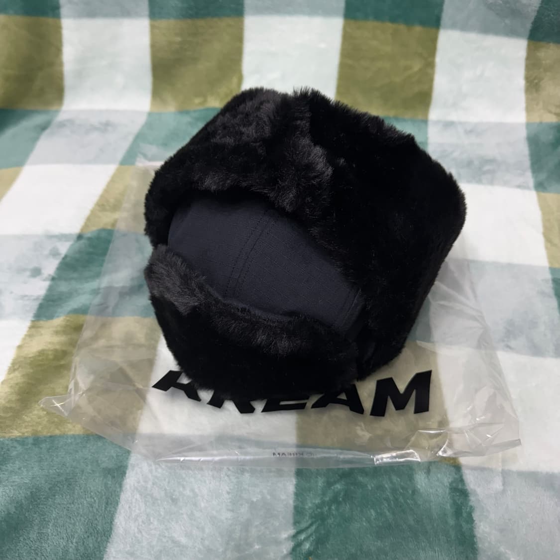 [L/XL] 스투시 립스탑 트래퍼 캡 블랙 상품이미지3