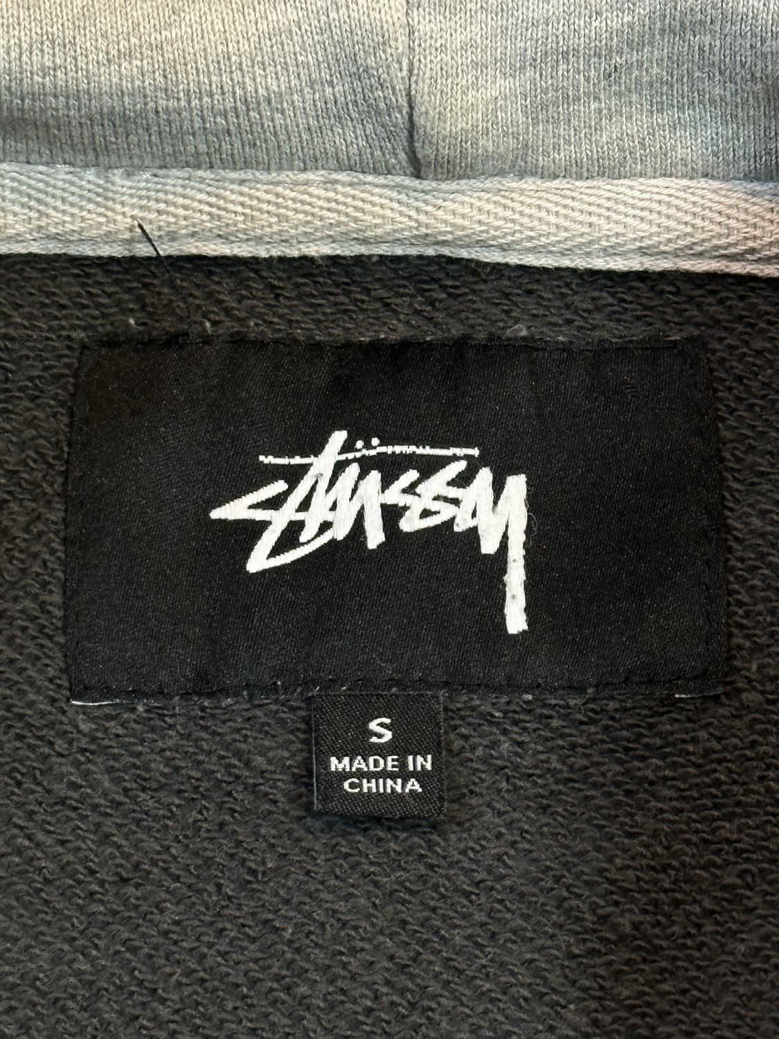 스투시 STUSSY 빅로고 투톤 배색 후드티 차콜 상품이미지8