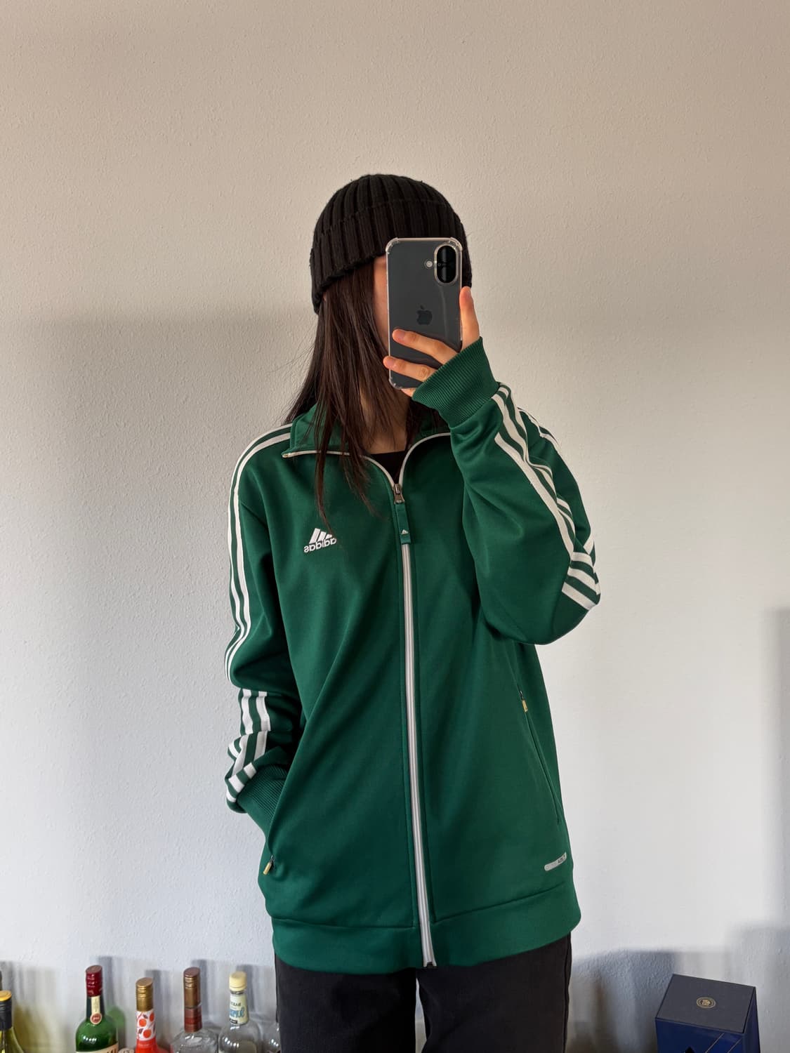 [L]아디다스 클래식 삼선 초흰 그린 트랙탑 져지 상품이미지2