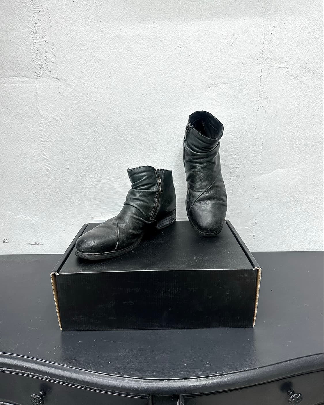 Schlussel drape ankle boots 상품이미지1